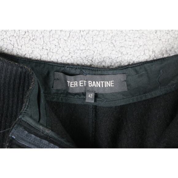 Ter Et Bantine Skirt Black Knit 42 Asymmetrical Avant Garde 6 Midi Italy - Picture 3 of 9